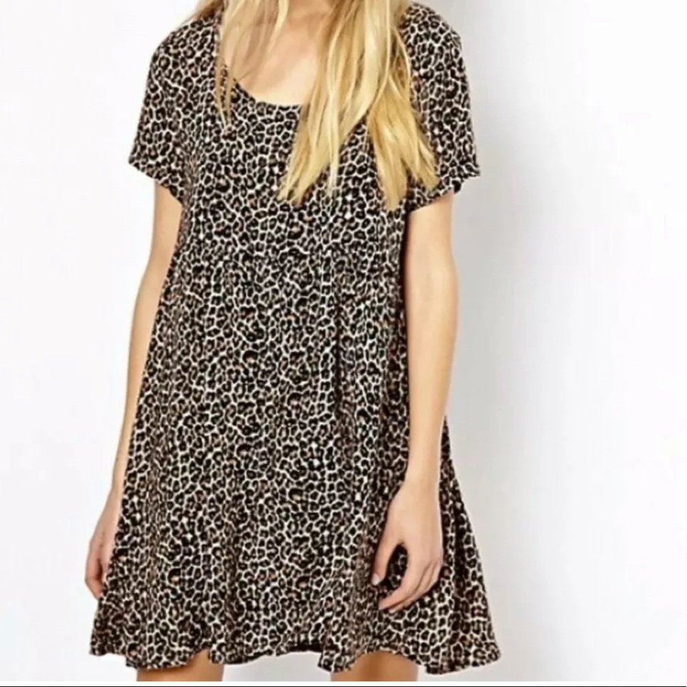 American Apparel Leopard babydoll dress